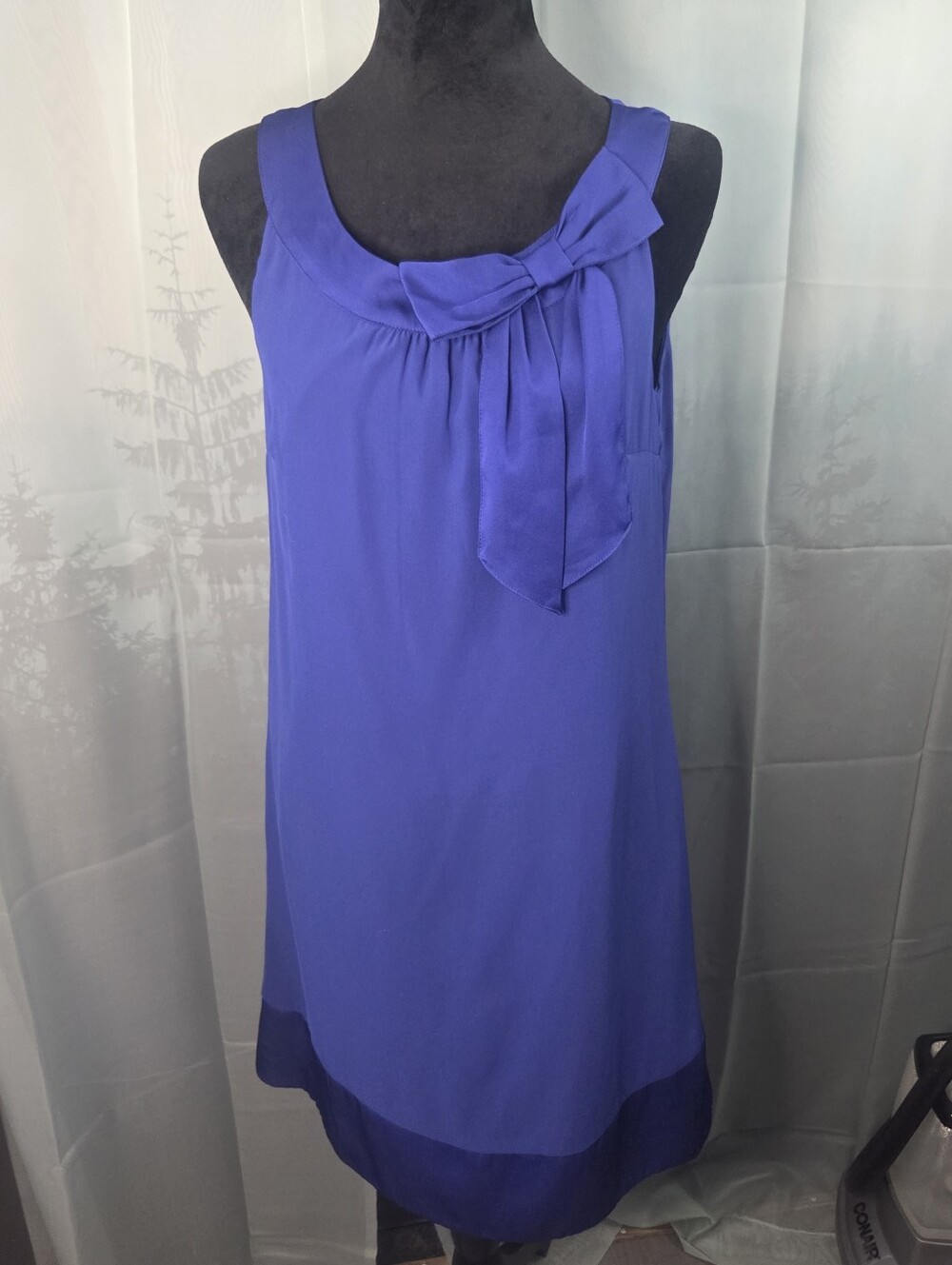 H&M Royal Blue Sleeveless Midi Dress with Bow
